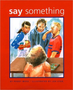 say something